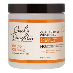 PRICES MAY VARY. Carol's daughter Coco creme curl shaping cream gel for curly hair shapes and defines curls with soft, natural hold for the perfect wash n' Go that's fast and lasts all-day without drying out curls All day natural hold- This styling coconut oil cream gel slips easily upon application for even control. Curls are set leaving them feeling soft and shiny so you get bouncy curls that move without flakes, stiffness or residue Hair moisturizer- Enriched with oils and butters, this natur Carol's Daughter Hair Products, Gel For Curly Hair, Best Curl Cream, Carols Daughter, Carols Daughter Products, Curl Defining Cream, Hair Milk, Wash N Go, Curl Cream