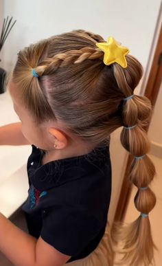 Fun Hairstyles For Kids, Girls Hairdos, Eva Hair, Fun Hairstyles, Easy Little Girl Hairstyles, Easy Hairstyles For Kids