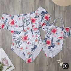 Nwt Mommy Swimsuit Is A Size Small Girls Swimsuit Size 7 Y Mommy Daughter Bathing Suits, Swimsuits For Moms, Moms And Daughters, Mom Swimsuit, Pat Pat, Girl Flower, Family Tees, Matching Tees, Matching Pajamas