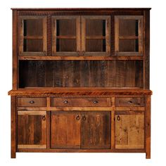 an old wooden hutch with drawers and cupboards