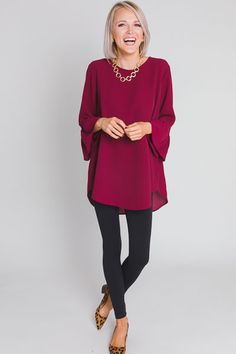 Bethany Tunic, Burgundy :: NEW ARRIVALS :: The Blue Door Boutique Embroidered Tunic Top, Blue Door, Embroidered Tunic, Long Length, Tunic Top, Boutique Clothing, Cute Dresses, New Color, What To Wear