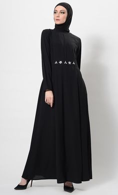 Hijab Set Black Abaya Dress Formal Maxi-length Abaya For Fall, Formal Modest Abaya For Fall, Modest Formal Abaya For Fall, Modest Fitted Black Abaya, Elegant Abaya With Modesty Panel For Fall, Elegant Fall Abaya With Modesty Panel, Fitted Long Abaya With Modesty Panel, Elegant Fitted Abaya For Fall, Modest Maxi Length Abaya For Fall