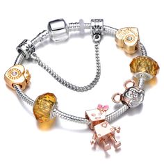 FREE SHIPPING Animal Mickey Charm Bracelets JKP1687 Gold Charm Bracelet For Party, Gold Alloy Charm Bracelet For Party, Gold Metal Bracelets For Friendship, Gold Metal Beaded Bracelets For Friendship, Gold Metal Charm Bracelet For Friendship, Gold Metal Charm Bracelet, Gold Beaded Charms Bracelets For Parties, Gold Alloy Crystal Bracelet As A Gift, Gold Alloy Crystal Bracelet For Gift