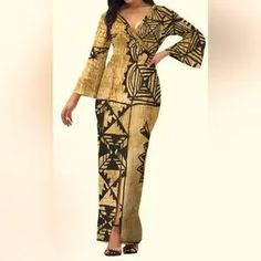 Dresses | Long Kapa Print V Neck Hawaiian Dress With Ruffle Sleeves | Poshmark Bula Dress Designs, Pacific Dress Patterns, Hawaiian Dresses For Women Party, Samoan Puletasi Design Style, Bula Dress Patterns, Samoan Dress Design, Polynesian Dress Style, Pacific Island Dress Patterns, Tongan Clothing