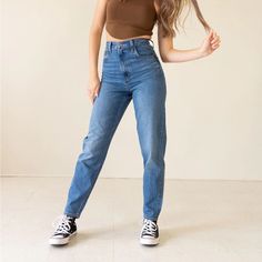 Let Loose With This Modern Interpretation Of A Classic 90s Style. This Jean Features A Flattering High Rise, 5-Pocket Styling, Zipper Fly And Stacked, Tapered Leg. It's Designed To Be Worn As A Relaxed, Loose Style. Sustainably Made With Tencel Fabric. Fabric: Non-Stretch 79% Cotton, 21% Lyocell Mom Jeans Size 30 Tapered Mom Jeans, Levis Mom Jeans, Taper Jeans, Tencel Fabric, 90s Style, Loose Style, Tapered Jeans, High Waist Jeans, Levis Jeans