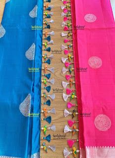 Tassel Embroidery, Saree Pallu, Kuchu Designs, Tassel Crafts