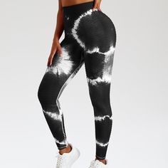 Seamless Yoga Pants High Waist Hip Lift Bottom Thread Tie Dye Sports Fitness Pants Women High Waist Seamless Bottoms For Sports, High Waist Seamless Sportswear Bottoms, Compression Workout Bottoms In Seamless Fabric, Sporty High-waist Bottoms With Seamless Construction, Breathable Leggings For Yoga, Seamless Sportswear Bottoms For Gym, Compression Seamless Sportswear Leggings, High Waist Stretch Yoga Pants Sportswear, High Waist Seamless Gym Bottoms