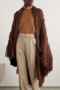 Poncho Shawl, Gabriela Hearst, Cashmere Wrap, Trending Boots, Fall 2024, Net A Porter, Trending Shoes, Women Collection, Cable Knit