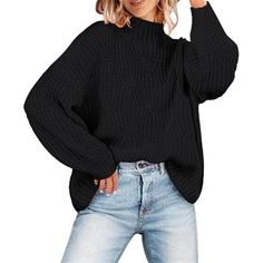 Full Acrylic Imported Pull On Closure Machine Wash Us Size, Small=(Us 4-6), Medium=(Us 8-10), Large=(Us 12-14), X-Large=(Us 16-18). This Sweater Is Soft, Lightweight, And Skin-Friendly, Making It Perfect For Wearing During Cold Mornings, Spring, Fall, Or Winter Days. Feature: Mock Neck, Long Sleeve, Drop Shoulder, Solid Color, Special Ribbed Block Textured, Ribbed Hemline And Sleeve Cuffs, Baggy Loose Fit, Knitwear Casual Style. This Women's Sweater Makes It Easier To Straddle That Awkward Trans Baggy Sweater, Casual Plaid Shirt, Oversized Pullover Sweaters, Oversized Sweater Women, Baggy Style, Oversized Crewneck, Loose Long Sleeve, Long Sleeve Pullover Sweater, Oversized Pullover