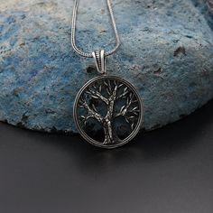 Tree Necklace, 925 Sterling Silver Necklace, Handmade Turkish Silver Necklace, Tree of Life Necklace, Tree Charm With Chain ✦ Details ✦ * Material: 925 Sterling Silver * Weight of pendant : 6,00 gram *  Chain Weight :     22 Inches = 5.60 Gr     24 Inches = 6.05 Gr     26 Inches = 6.10 Gr     28 Inches = 6,40 Gr * Decorated with Micro Onyx stones. * Stamp: 925 ✦ Shipping ✦ * Processing time: 1-3 business days. * This item ships from my Turkish workshop in Istanbul. * Add your phone number in add Nickel Free Antique Silver Necklace For Anniversary, Nickel-free Antique Silver Necklace For Anniversary, Silver Tree Of Life Round Pendant Necklace, Antique Silver Necklace Stamped 925 As Gift, Tree Of Life Pendant Necklaces For Anniversary, Symbolic Silver Jewelry With Tree Of Life, Symbolic Silver Necklace With Tree Of Life, Symbolic Silver Tree Of Life Jewelry, Handmade Sterling Silver Memorial Necklace