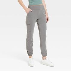 Bring comfort and style to your casualwear wardrobe with these Relaxed-Fit Super-Soft Cargo Joggers from A New Day™. Tailored in a slim-fit silhouette, these mid-rise cargo jogger pants are crafted from a soft, midweight fabric with spandex for all-day stretchy comfort. Featuring a wide waistband that stays comfortable on your waist, these relaxed-fit joggers feature two side stash pockets and two side cargo pockets that you can use to hold small essentials. Designed in a solid hue, they're easy Beverly Ennis Hoyle, Best Joggers, Black Jogger Pants, Leather Joggers, Green Cargo Pants, Cropped Joggers, Fitted Joggers, Cargo Joggers, Black High Waist