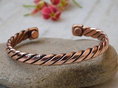 Heavy Solid Copper Arthritis Pain Therapy Cuff Bangle, Pure Tensor Copper Handmade Bangle Bracelet, Birthday gift, Genuine Copper Jewelry, Metal - Pure Copper Size bracelet : 7.5 Inch Thickness 5 mm The History of Copper Jewelry Copper is helpful for balance, communication, and synchronicity. Copper is a great conductor of energy and is useful for all types of spiritual purposes. Many use Copper to balance the Chakras and Meridians. Powerful wands can be fashioned using crystals and Copper tubin Handmade Bangle Bracelets, Using Crystals, Jewelry Metal, Handmade Bangles, Cuff Bangles, Pure Copper, Copper Jewelry, Bangle Bracelet, Cuff Bracelets