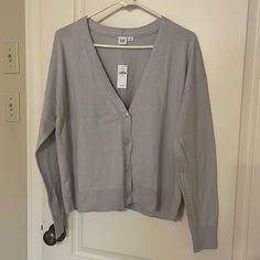 This Is A Really Cute Light Gray Boxy And Loose Cardigan From Gap. Never Worn- New With Tags. Didn’t Return It In Time. It’s Cute, I Just Have So Many Similar Cardigans So I Don’t Need This One! Let Me Know If You Have Any Questions! Gap V-neck Fall Sweater, Gap Sweater For Spring Layering, Casual Gap V-neck Sweater, Casual V-neck Sweater By Gap, Gap Long Sleeve Cardigan For Spring, Gap Long Sleeve Cardigan For Layering, Crop Crewneck, Gap Cardigan, Hot Pink Sweater