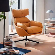 Rotating sofa chair, the comfortable choice of leisure living room, simple and modern design, in line with the human body sitting posture, comfortable fit, release pressure. Hokku Designs Fabric OR Leather Type: Orange Faux Leather | Sofa Chair - Hokku Designs Family leisure living room rotating sofa chair 39.37 H x 30.7 W x 35.03 D in orangeWood | 39.37" H X 30.70" W X 35.03" D | Wayfair Modern Accent Chairs, Leather Sofa Chair, Faux Leather Sofa, Sitting Posture, Modern Accent Chair, Accent Chairs For Living Room, Sofa Chair, Leather Sofa, Living Room Furniture