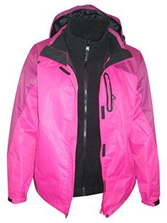 Pulse Womens 3in1 Ski Jacket Coat PinkRaspberry SXL XLarge PinkRaspberryBlack *** Read more at the image link. Coat Waterproof, Corset Styles, Pink Raspberry, Snow Jacket, Ski Jacket, Jacket Coat, Warm Winter