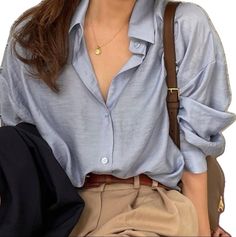 Blue Button-up Blouse For Everyday, Everyday Blue Button-up Blouse, Casual Plain Button-up Blouse, Casual Plain Office Shirt, Casual Solid Color Office Shirt, Casual Office Shirt Solid Color, Light Blue Button-up Solid Color Top, Light Blue Solid Color Shirt For Spring, Light Blue Solid Color Button-up Top