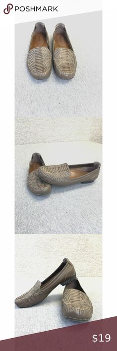 Bare Traps Womens Adana Loafers Sz 7.5 M Light Brown Toffee Exotic‎