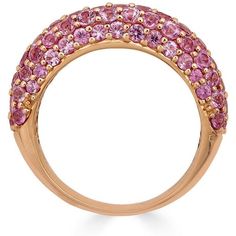 Get ready to add some sparkle to your jewelry collection with Piranesi's Small Dome Ring in Pink Sapphire. With approximately 3.30 carats of round pink sapphires, this ring is the perfect blend of elegance and charm. The 18K rose gold setting adds warmth and radiance to the design, making it a perfect choice for any special occasion or even as an everyday piece. The pink sapphires are carefully set to create a dome-like effect, adding depth and dimension to the ring. You'll love how this ring ca Rose Gold Charms, Pink Sapphire Ring, Dome Ring, Domed Ring, Rose Gold Jewelry, Gold Set, Gold Charm, Eternity Bands, Pink Sapphire