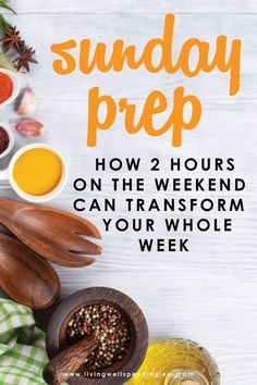 the cover of sunday prep how 2 hours on the weekend can transform your whole week