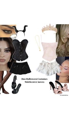 a collage of photos with different outfits and accessories on them, including shoes, bras