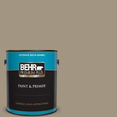 BEHR PREMIUM PLUS Exterior Paint & Primer is a 100% Acrylic, low VOC formula designed for a long-lasting finish that resists moisture, fading & stains and provides a mildew and corrosion resistant finish. It delivers exceptional hide and excellent touch-up while also providing comprehensive all-climate protection. Color: Bridle Path. Behr Premium Plus, Painted Vinyl, Behr Paint, Paint Primer, Painting Trim, Vinyl Siding, Wood Fence, Exterior Paint, House Painting