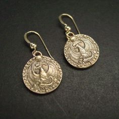 "Handmade antiqued dainty birthday gift Scorpio earrings. This charm has the phoenix protecting the Scorpio. Handmade antiqued bronze coin charm with the zodiac sign of Scorpio for people born between October 24 to November 22. Scorpio are: Resourceful, Brave, Passionate, Stubborn, True Friend. The concept of the zodiac originated in Babylonian astrology, and was later influenced by Hellenistic culture. According to astrology, celestial phenomena relate to human activity on the principle of \"as Ornate Antique Finish Earrings As Gift, Ornate Antique Finish Earrings For Gifts, Antique Silver Engraved Earrings For Gift, Antique Silver Engraved Earrings Gift, Vintage Coin Pendant Earrings Gift, Vintage Coin Pendant Earrings For Gift, Vintage Earrings With Coin Pendant For Gift, Engraved Medallion Earrings For Gift, Antique Coin Jewelry With Oxidized Finish