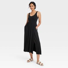 Versatile Fitted Spring Maxi Dress, Casual Fitted Elastane Maxi Dress, Stretch Midi Dress For Summer Day Out, Longline Midi Dress For Summer, Casual Solid Color Midi Dress In Elastane, Stretch Mid-length Maxi Dress For Summer, Flattering Summer Midi Dress, Stretch Midi Dress For Summer Daywear, Summer Stretch Midi Dress For Daywear