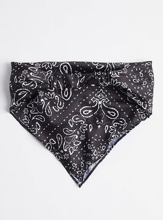 FIT 10” wide x 10. 5” long. MATERIALS + CARE Man-made materials. 100% cotton. Machine wash cold. Dry low. Imported. . DETAILS Paisley print. The best plus size women's bandana - cotton black scarves in multi. Rock your look from Torrid to Festivals like Coachella and Lollapalooza, a concert, a show, or just for fun! Summer Cotton Patterned Bandana, Casual Cotton Bandana With Pattern, Casual Cotton Patterned Bandana, Summer Cotton Bandana With Paisley Print, Black Cotton Bandana For Festival, Patterned Casual Bandana For Festival, Casual Patterned Bandana For Festivals, Black Bandana With Bandana Print For Festivals, Black Bandana For Summer Beach