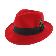 PRICES MAY VARY. Approx. 4"crown, Approx. 2 3/8" snap brim Made of: 100% wool Cotton sweatband Grosgrain ribbon hatband, Removable side feather Removable JAXON logo pin, Unlined Please Note: Pachucos run large S = 7 1/4 (RED) M = 7 3/8 L = 7 1/2 XL = 7 3/4 XXL = 8 The Pachuco Fedora is crushable, packable, and water resistant. Vintage Flat Bill Felt Hat For Winter, Western Wool Fedora With Flat Bill, Adjustable Wool Hat With Flat Bill, Adjustable Fur Felt Hat For Kentucky Derby, Winter Fur Felt Fedora With Flat Bill, Classic Adjustable Costume Hats And Headpieces For Winter, Adjustable Wool Flat Bill Felt Hat, Adjustable Flat Bill Wool Felt Hat, Adjustable Wool Felt Hat With Flat Bill