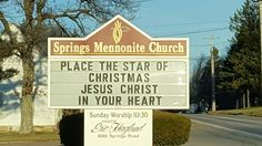 a sign that is in front of a church saying it's the start of christmas jesus christ in your heart