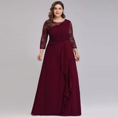 Bride Mother Dress Plus Size Evening Party Gowns Elegant Party Gowns Elegant, Timeless Gown, Prom Dress With Lace, Plus Size Prom Dress, Half Sleeve Women, Plus Size Long Dresses, Long Sleeve Evening Gowns, Lace Evening Gowns, Plus Size Prom