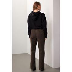 Brown cotton (100% Cotton). Pants. Pull on. 31" inseam. 13" rise. 19.5" leg opening. Imported. Cotton High-waisted Wide Leg Pants With Welt Pockets, Relaxed Fit Full Length Wide Leg Cotton Pants, Cotton Wide Leg Full Length Pants In Relaxed Fit, Cotton Wide Leg Full Length Pants, Fall Cotton Wide Leg Full Length Pants, Fall Cotton Wide Leg Pants Full Length, Fall Wide-leg Cotton Pants, Fall Full-length Cotton Wide Leg Pants, Wide Leg Cotton Workwear Bottoms