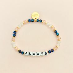 Our handcrafted bracelets are each made with a little word that reminds you of - your strengths, your travels, your loved ones, and so much more. By wearing WILDCHARM bracelets, you get a daily reminder of something that is important to you. This listing is for the bead color scheme you see in the images, customize any word you like! D E T A I L S  --------------------------- * Hand-crafted using fine-cut crystals and acrylic black, gold, or silver letter beads * Gold-plated brass hardware or si Letter Bead Bracelet, Letter Bead Bracelets, Word Bracelet, Acrylic Letters, Handcrafted Bracelets, Letter Beads, Initial Letters, Friendship Gifts, Photo Bracelet