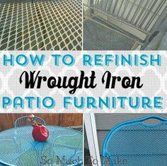 how to refinish an old wrought iron patio furniture for less than $ 10