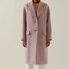 Gorgeous Drop Shoulder Style Wool Blend Coat Very Warm And Oh So Stylish!! The Perfect Color For This Fall And Winter Winter Purple Single Breasted Outerwear, Purple Notch Lapel Outerwear For Office, Chic Lavender Outerwear For Workwear, Chic Lavender Outerwear For Work, Chic Lavender Fall Outerwear, Elegant Purple Outerwear With Pockets, Classic Purple Outerwear With Pockets, Purple Notch Lapel Outerwear For Work, Purple Single-breasted Outerwear For Work