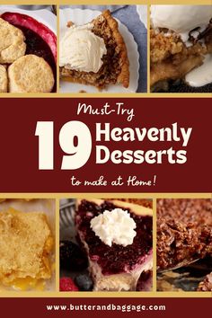 the cover of must try heavenly desserts to make at home