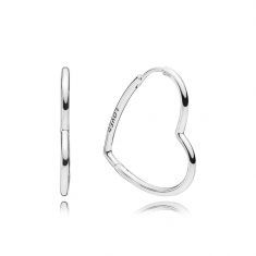 Pandora Asymmetric Hearts of Love Hoop Earrings, Medium | REEDS Jewelers Minimalist Silver Hoop Earrings For Valentine's Day, Minimalist Sterling Silver Hoop Earrings For Valentine's Day, Minimalist Sterling Silver Hoop Earrings With Heart Charm, Sterling Silver Open Heart Hoop Earrings Minimalist Style, Minimalist Sterling Silver Open Heart Hoop Earrings, Minimalist Open Heart Sterling Silver Hoop Earrings, Hoop Earrings Medium, Jewelry Looks, Pandora Style