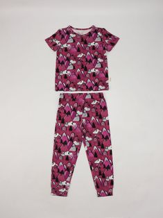 95% Bamboo 5% Spandex 2 piece set includes short sleeve top and pants **Please note these DO NOT Run Large anymore, they have been made SHORTER, SMALLER, and include SMALLER neck hole, , Please see size Chart in Photos Playful Short Sleeve Playwear Sets, Playful Matching Set With Short Sleeves, Playful Short Sleeve Matching Sets, Pink Stretch Short Sleeve Sets, Casual Stretch Sets For Playwear, Halloween Items, How To Make Shorts, 2 Piece Set, Short Sleeve Top