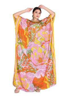 Elegant Silk Dresses, Plus Size Kaftan, Tapestry Print, Kaftan Gown, Womens Best, Luxury Resort Wear, Kaftan Designs, Maxi Kaftan, Kaftan Maxi Dress