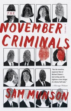 a book cover for the november criminals