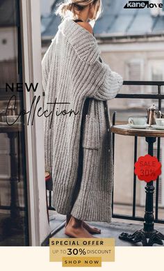 Chunky and Warm Knit Button Pocketed Oversized Midi Cardigan Elevate Your Style, Your Style, Shop Now, Knitting, Free Shipping