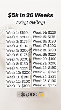 the $ 5k in 2 6 weeks savings challenge is on sale for $ 1, 500