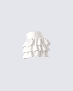 FYI…this ivory ruffle mini skirt is bound to make everyone fall for you 😚 Made from stretch jersey fabric and featuring a pull-on style and tiered ruffles for a fun and playful everyday piece 🤍 Elegant Tiered Ruffle Skort, White Ruffle Hem Mini Skort, White Mini Skort With Ruffle Hem, Stretch Ruffled Mini Tennis Skirt, White Ruffled Skort For Party, White Ruffle Hem Skort, White Skort With Ruffle Hem, White Ruffle Hem Skirt For Party, White Ruffled Mini Bottoms