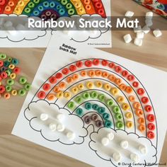 this rainbow snack mat is perfect for kids to make