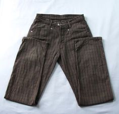 (eBay) Find many great new & used options and get the best deals for Men's Vintage Levi's SilverTab Casual Plaid Earth Brown Pants at the best online prices at eBay! Free shipping for many products! Men’s Plaid Pants, Vintage Archive Fashion, Vintage Pants Men, Grandpa Clothes, Hippie Clothes Men, Ender Man, 90s Fashion Catalog, Earth Tone Clothes, Earthy Fashion