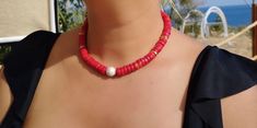 Genuine Natural Red Coral and Baroque Pearl Handmade Choker.Beaded Coral Gemstone Necklace, Handmade Jewelry for Women.That unique and elegant necklace offers you sophistical style with amazing harmony coral and pearl gemstone.It is also a perfect gift for your loved ones with its lovely red tones. 🔴 30% Discount for 2 items use the code: 2ITEMS30 🔴 35%Discount for 3 or more items use the code: MOREITEM35 Visit my shop for all designs: https://www.etsy.com/shop/MervuHandmadeJewelry ☀️Dimension: 40 cm +5 cm extention chain If you do not want an extension chain or need additional extension chain, please inform me. ✈️Trackable Shipping Necklace comes in a jewelry box 🌈Materials: Natural Red Coral,Baroque Pearl,14k gold plated 💎Made from high-quality materials. This necklace is designed to Red Polished Bead Necklaces For Beach, Beach Jewelry With Red Gemstone Beads, Red Coral Necklaces For Beach, Red Gemstone Beads Jewelry For Beach, Red Gemstone Beads Necklaces For The Beach, Red Gemstone Bead Jewelry For The Beach, Red Round Bead Necklaces For Beach, Red Round Beads Necklaces For Beach, Red Round Beaded Necklaces For The Beach