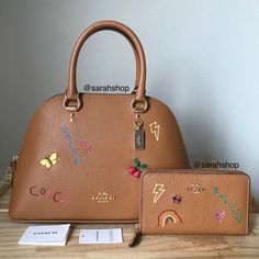 100% Authentic Coach C8281 Diary Embroidery Katy Satchel Comes With A Matching Wallet Penny Multi And Gold Hardware **New With Tags** Approximate Measurements: 11.5" (L) X 8" (H) X 4" (D) Handles With 3.5" Drop Detachable Strap With 21" Drop For Shoulder Or Crossbody Wear Brown Leather Bags With Embroidered Logo, Designer Embroidered Bags For Daily Use, Coach Leather Bag, Brown Satchel, Canvas Leather Bag, Brown Leather Satchel, Embossed Bag, Satchel Backpack, Leather Tote Purse