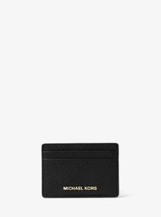 the michael kors card case in black