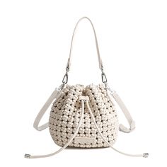 PRICES MAY VARY. ✅ 【High Quality Material】- The bucket purse for women is made of high-quality satin material.Woven with windmill knot,which has both a sense of fashion and design.The hand loop and drawstring are made of high-quality cowhide,which not only has a soft and comfortable feel, but also is durable and very easy to handle. ✅ 【Size & Capacity】- The bucket bag for women size is 20*14*16cm/7.87*5.51*6.29 inches, which is small in size but large enough to hold mobile phone, wallet, lipstic Hold Mobile, Bucket Tote Bag, Bucket Purse, Bucket Tote, Silk Bag, Purse For Women, Essential Items, Rope Handles, Satin Material