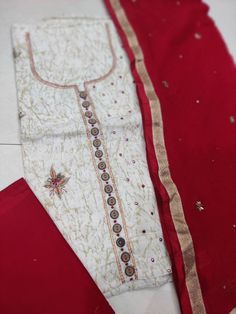 Item Overview ATHARVA Hand Embroidered Salwar Kameez/Embroidered & Digital Print Cream- Off White Shirt/Chiffon Dupatta/Custom Stitch Unstitch/Gift/ Dno. CH1741 Fabric: * Shirt: Cotton- Beautiful All Over Hand Embroidery/ 2.5 Mts/Stitch-Unstitch * Dupatta: Chiffon Chinnon Dupatta 2.5Mts/Trim Border/Lace/Stone Work/Latkans Tassels * Bottom- Cotton 2.5 Mts. Excusive Hand Embroidered Party Wear Punjabi Suit. Customization: * Fabrics Customization: Designs Can be made in different Fabrics. *Color Cu Semi-stitched Chinon Kurta With Embroidered Border, Eid Kurta With Embroidered Border In Chinon, Semi-stitched Georgette Salwar Kameez For Traditional Ceremonies, Georgette Churidar With Resham Embroidery For Traditional Ceremonies, Navratri Georgette Kurta With Embroidered Border, Bollywood Style Chinon Kurta With Embroidered Border, Festive Georgette Churidar For Traditional Ceremonies, Embroidered Border Salwar Kameez With Traditional Drape, Traditional Georgette Kurta With Embroidered Border